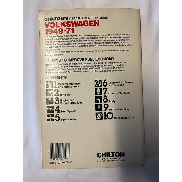 Chilton's Repair Guide Volkswagen 1949 to 1971 - Picture 2 of 3